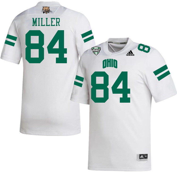 Ohio Bobcats #84 AJ Miller College Football Jerseys Stitched-White